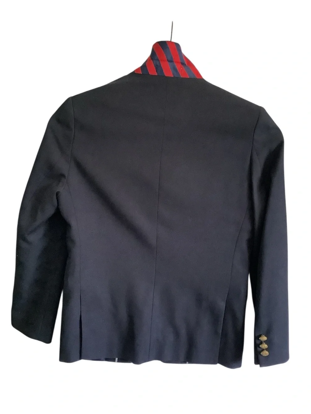 Boys 10 Navy Blazer Striped Collar IZOD
